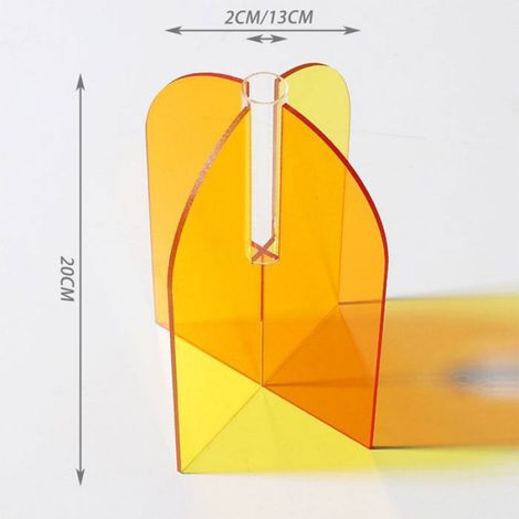 Vase - Acrylique - Géométrique - Transparent - Pour Fleurs Fraîches Séchées ou Artificielles - 1 Pièce (1/5)