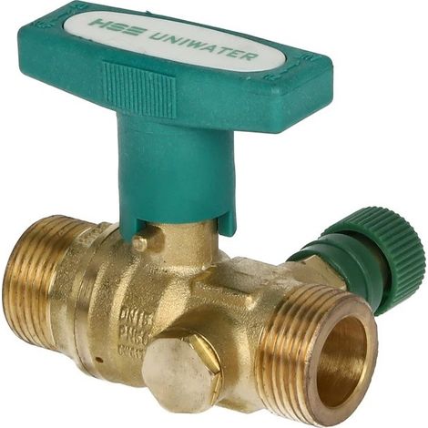 Robinet à bille 1 1/4'' FM/FM avec purge et poignée ISO-T
