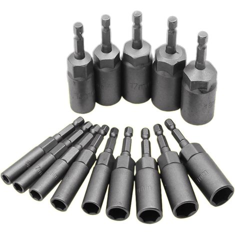 1/4" (6–19 mm) Tiefbett-Schlagschrauber mit langem Kopf, Werkstattwerkzeug für Druckluftschrauber, Steckschlüsselsatz aus Stahl