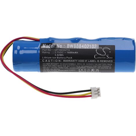 vhbw Akku Ersatz für Akai 58-000252, UF16650ZTA für Blasinstrument, Windinstrument (1600mAh, 3,7V, Li-Ion)
