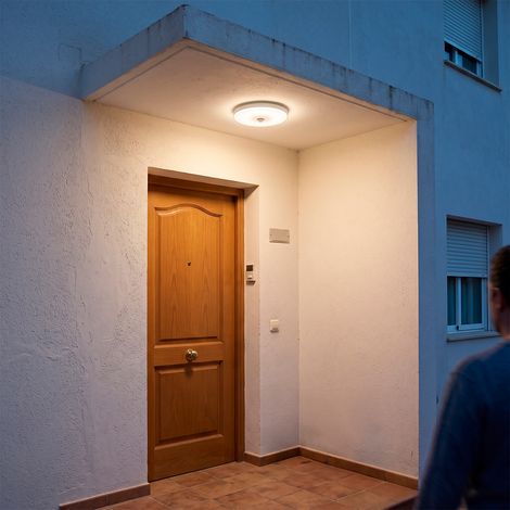 Plafoniera LED per esterni 10W 1000Lm CCT (tonalità di luce regolabile) 3000-4000-6500ºK Rilevatore di prossimità IP65 Finitura (1/5)
