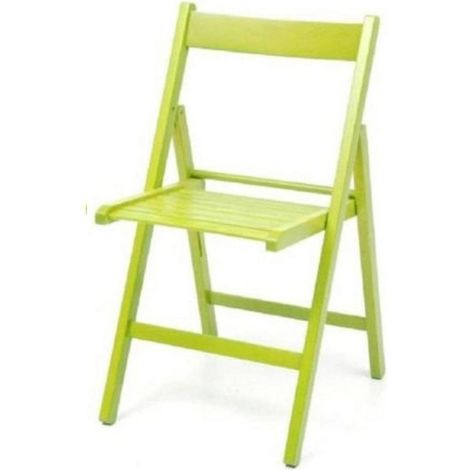 Sedia pieghevole in legno Penelope colore verde (1/2)