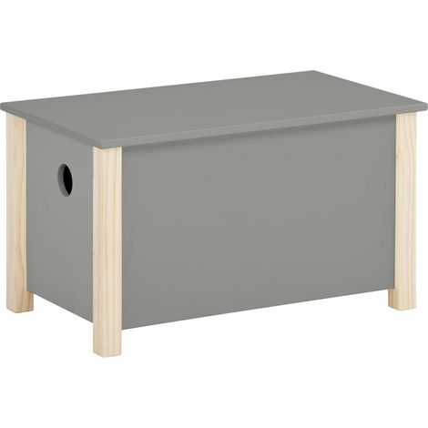 Square Line-Pin massif/ MDF gris naturel