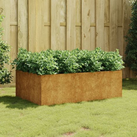 Jardinière,Lit surélevé de jardin 120x80x40 cm acier corten CFW36216 (1/5)