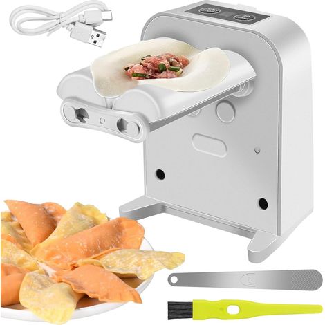 Automatic Dumpling Machine, Electric Dumpling Maker with Spoon and Brush, USB Charging, 2 Modes Gyoza Dumpling Maker for Home Kitchen Restaurant