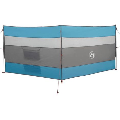 Brise-vent de camping bleu 340x130 cm imperméable