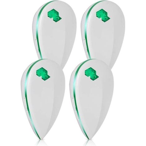 Répulsif Ultrasons Moustique Lot de 4 Anti Moustique Intérieur Répulsif Électronique Insectes Repulsif Ultrason Souris pour Rongeurs, Moustique, Cafard -100% Inoffensif (1/5)