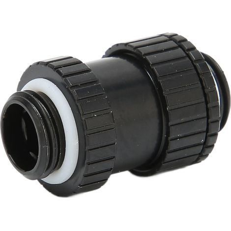 Rallonge micro-réglable mâle-mâle, filetage G1/4", laiton, silicone haute durabilité, pour refroidissement liquide PC, noir (1/5)