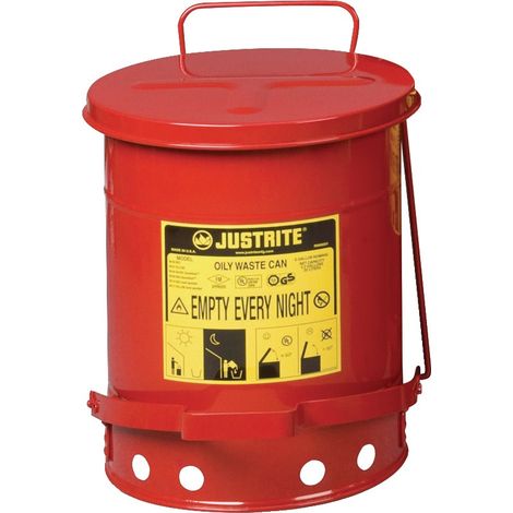 Conteneur de collecte de sécurité 20l en acier bleu D300xH400mm (1/2)
