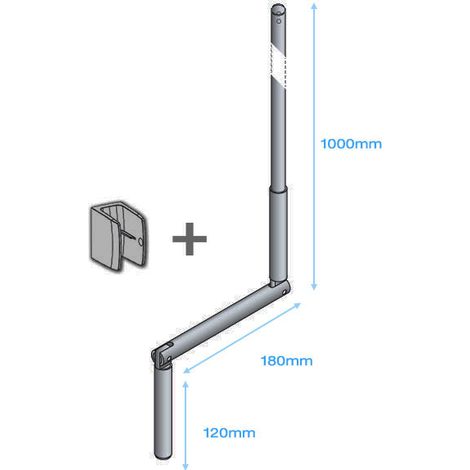 Manivelle Complète Volet Roulant + Clip - Longueur 1m - Ø12 mm