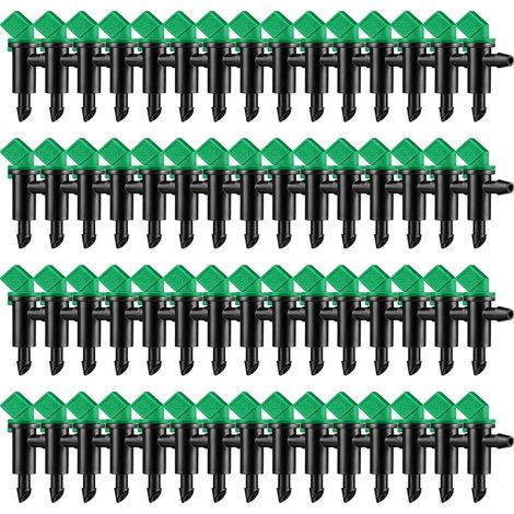 (60 pièces) 60 goutteurs à drapeau de 4 GPH, 16 L/h, système d'arrosage goutte à goutte, raccord pour tuyau de 4 mm/7 mm, pour pelouse, potager et jardin. (1/3)