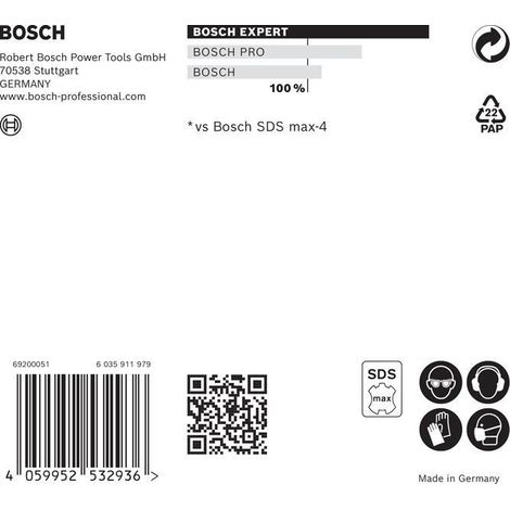 Accessoire pour perforateur Bosch EXPERT SDS max métallique 17 mm