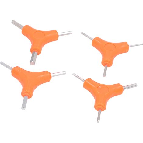Lot de 4 clés en Y 3 voies hexagonal 2.5-3-4/3-4-5/4-5-6/5-6-8mm en 40cr pour vélo vélo électrique moto entretien atelier (1/5)
