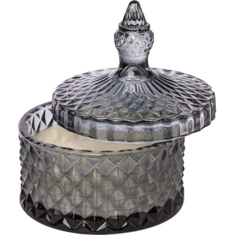ARPIMEX Vasetto Vetro con Cera D 10,5 Cm H 13 Cm Bomboniera Grey