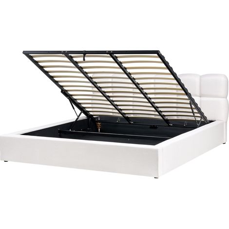 Ottoman Bed Fabric BASTON 180 x 200 cm (EU Super King) Off-White