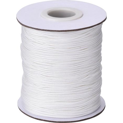 1.0 mm Corde d'Ombrage Tressé Blanc pour Rideau d'Aveugle en Aluminium, Usine de Jardinage et Artisanat, 109 Verges/Rouleau (1/5)