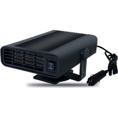 Chauffage Voiture 12V 24V Portable 360° Rotatif 150W Électrique Dégivreur Noir (1/4)