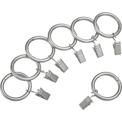 Befestigungsringe – 20er-Pack – Silber – Innendurchmesser 3,2 cm – Kompatibel mit 2,5 cm Stangen (1/5)