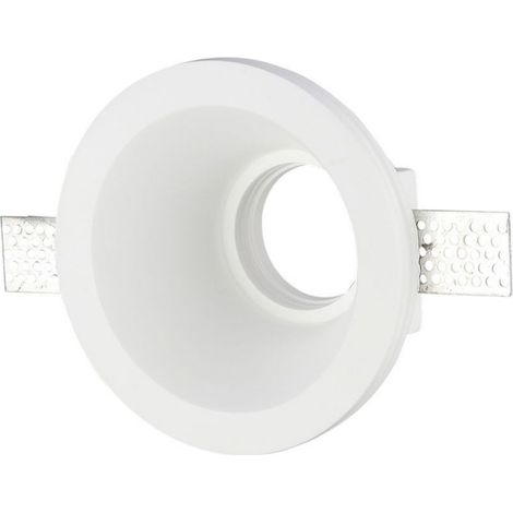V-TAC Runder LED-Einbaustrahlerhalter GU10 und GU5.3 (MR16) Weißer Gipskörper
