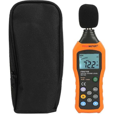 PEAKMETER PM6708 Hochpräzises digitales Schallpegelmessgerät mit LCD-Anzeige (1/4)