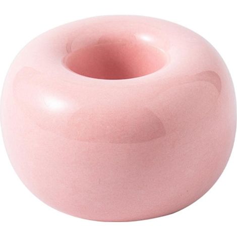 Porte-brosse à dents/porte-stylo en céramique rose, couleur douce et simple, style japonais.