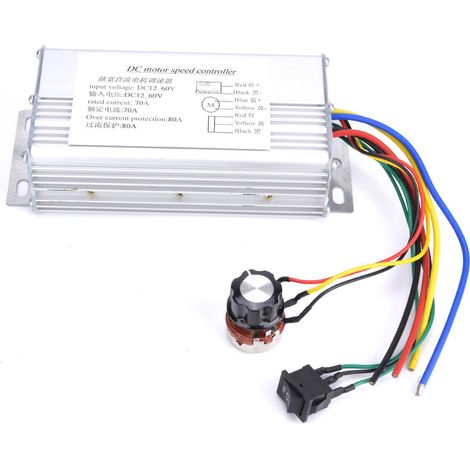 Contrôleur de vitesse de moteur à courant continu PWM 12V-60V 70A, Rotation avant/arrière réversible (1/5)