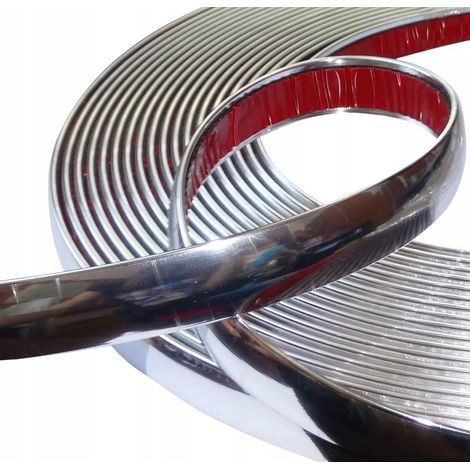 Strisce cromate flessibili da 21 mm, larghe 2,1 cm e lunghe 5 metri. (1/5)