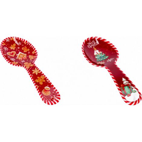 Ad Trend Portacucchiaio Natalizio in Melamina Assortito 10x28xH3 cm 1 Pz – Accessorio Cucina di Natale (1/2)