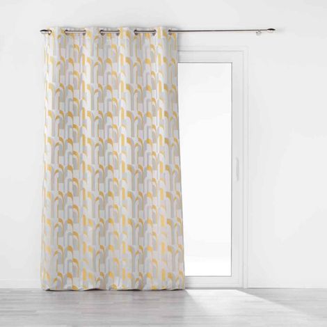 Rideau à Œillets "Médicis" 140x260cm Jaune (1/4)