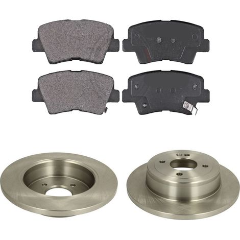 Kit Pastiglie Pattini Pasticche e Dischi Posteriori compatibile con HYUNDAI ACCENT IV (RB) - DISCHI + PASTIGLIE OEM: 37914 / 18225 /SOSTITUZIONE DIRETTA/BASSA POLVERE/SILENZIOSO (1/5)