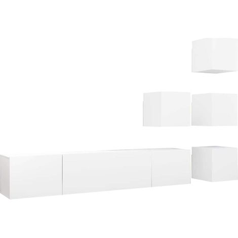 Maison Exclusive - Set de muebles de salón TV 6 piezas madera de (1/5)