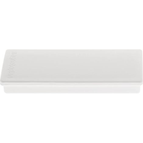 Aimant à angle droit l.55xP22xép.8 mm blanc MAGNETOPLAN (Par 10)