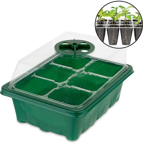 Ensemble de trois plateaux de semis en plastique à 6 alvéoles, très populaire, pour semis de plantes succulentes et propagation de feuilles, plateau de semis thermo-isolant (1/5)