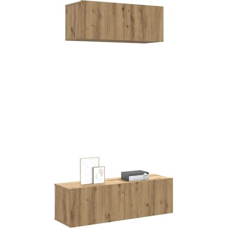 2-tlg. TV-Schrank-Set Wandmontage Artisan-Eiche Holzwerkstoff