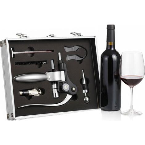 Set Valigetta Sommelier Con 6 Pezzi Alluminio