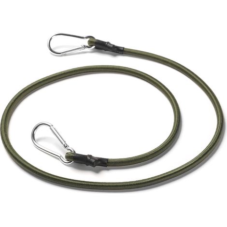Mousqueton élastique pour extérieur, corde élastique réglable de 8 mm avec mousqueton – Corde élastique pour l'extérieur, le camping, les bagages, le porte-vélo (90cm) (1/5)
