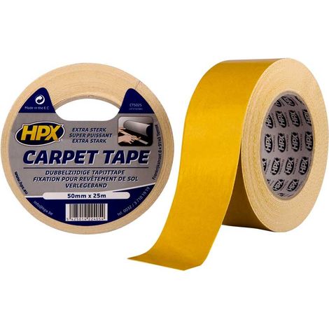 Cinta blanca de doble cara para revestimiento de suelos 50mm x 25m HPX - CT5025