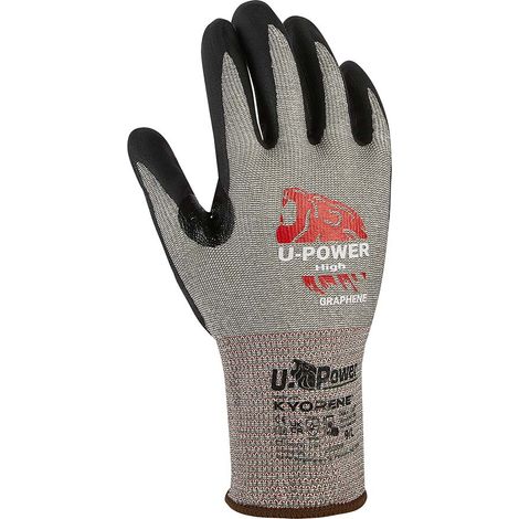 U-Power High Guanti Lavoro Antinfortunistica Grafene Grigio 7/S