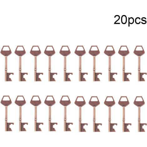 Schlüsselförmiger Flaschenöffner mit Karte und Schnur – Gastgeschenk für Hochzeiten (20er-Packung) (1/5)