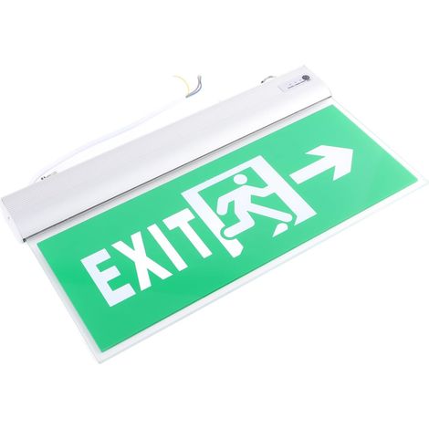 Lampe LED de Signalisation de Sortie de Secours avec Alarme Vocale pour la sécurité D'évacuation dans les Centres Commerciaux, les Hôtels et les Hôpitaux – Panneau Acrylique – 12 Perles LED –