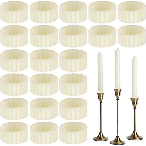 Set mit 22 Silikon-Kerzenhaltern für Spitzkerzen. (1/5)
