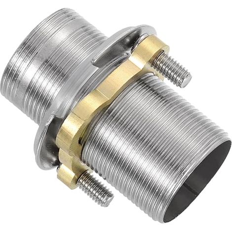 Manchon d'extension de robinet 2,4"x 1,25", kit d'extension de robinet en acier inoxydable, écrou de serrage, pied fixe fileté avec écrou et joint, accessoires de robinetterie (1/3)