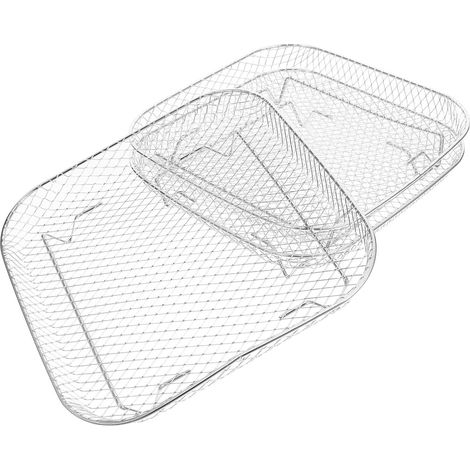 Grilles empilables carrées en acier inoxydable (lot de 3) (1/5)