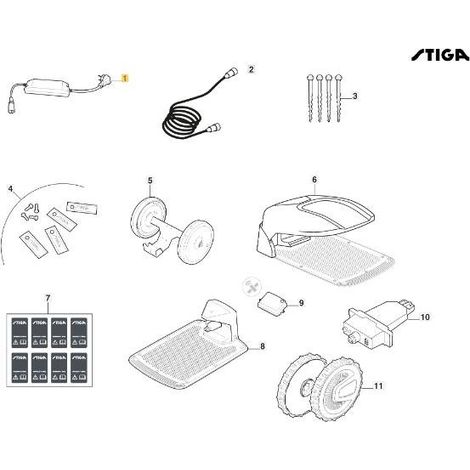 ALIMENTATORE ESTERNO ROBOT 4Ah - UK ORIGINALE STIGA - 118204162/0