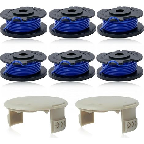 6 Pièces Bobine Fil Coupe Bordure pour Ryobi One AC14RL3A Olt1832 Rac124 OLT1825M P2000 Fil Fourré avec Couvercle de Bobine pour Ryobi 18 V, 24 V, 40 V Debroussailleuse 5132002434 (1/5)