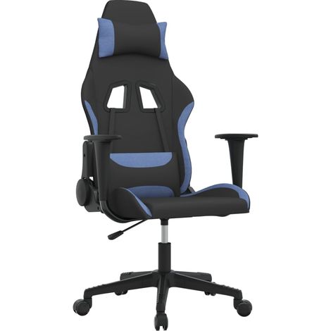 Maison Exclusive - Sedia da Gaming Nero e Blu in Tessuto