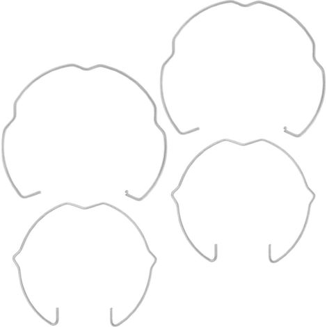Clips à ressort pour spot encastrable et downlight, 4 pièces en acier argenté, fixation fiable pour éclairage résidentiel et commercial, support pour ampoules LED (1/5)