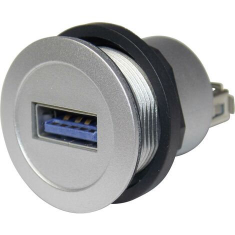 Embase embase femelle USB 3.0 Avant: USB type A · Arrière: USB type A Schlegel RRJUSB3AA (1/5)