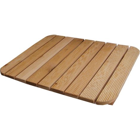 Pedana doccia antiscivolo 55 x 68 con spigoli arrotondati per piatto doccia 70x90 (1/5)