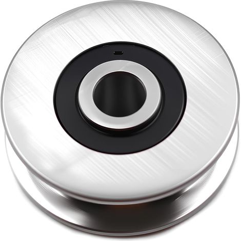 Cuscinetti a sfere con scanalatura a U profonda in acciaio inossidabile da 8 mm/0,3" 271 kg Cuscinetti per pulegge metalliche Puleggia a fune metallica per guida di sollevamento, diametro interno(50mm (1/5)